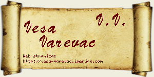 Vesa Varevac vizit kartica
